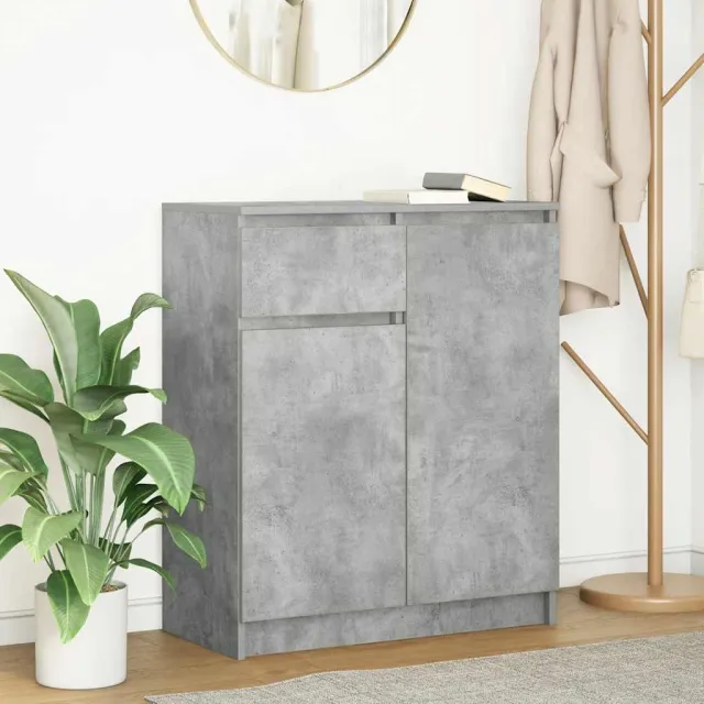 vidaXL Dressoir met lade 71x35x84 cm spaanplaat betongrijs