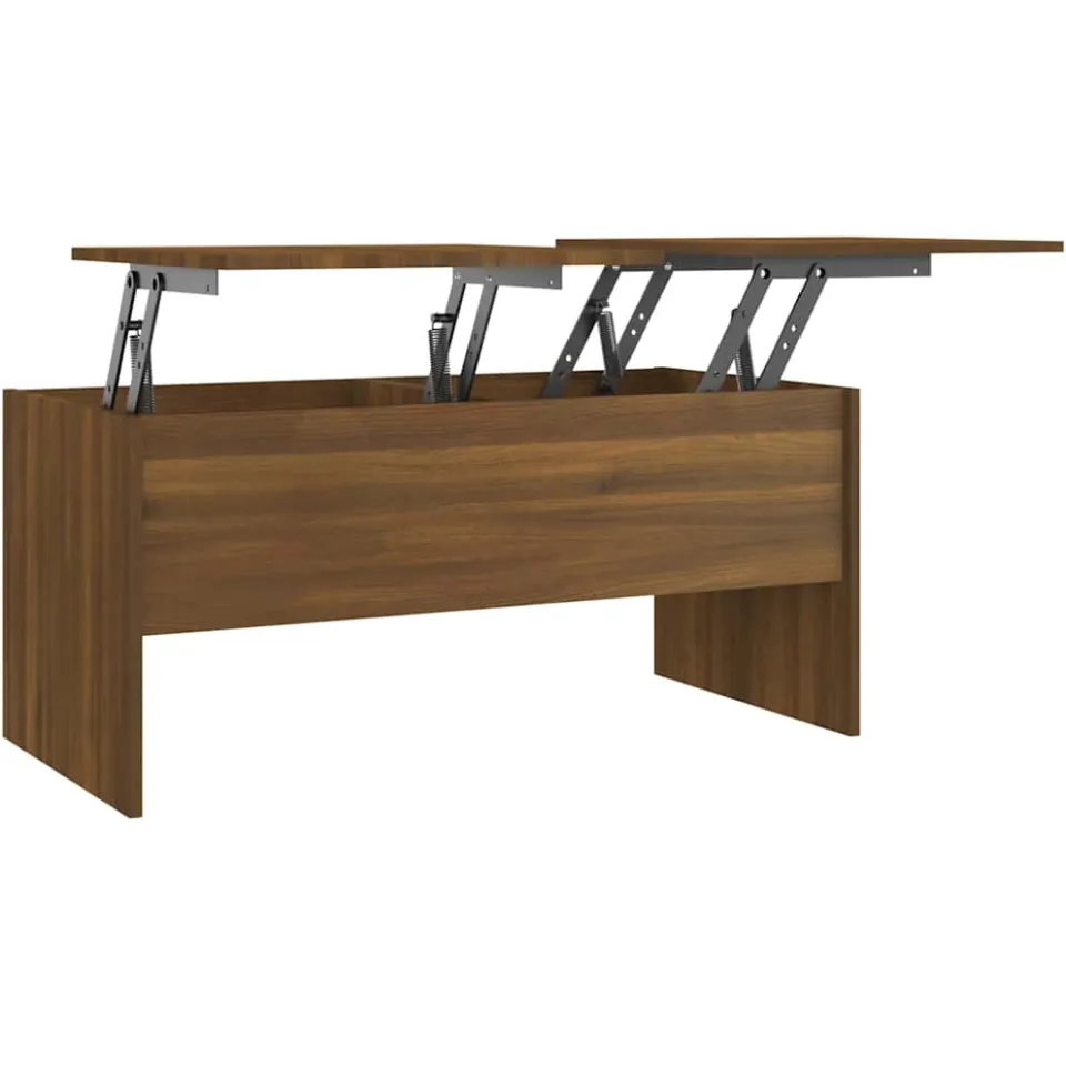 vidaXL Salontafel 102x50,5x46,5 cm bewerkt hout bruin eikenkleur