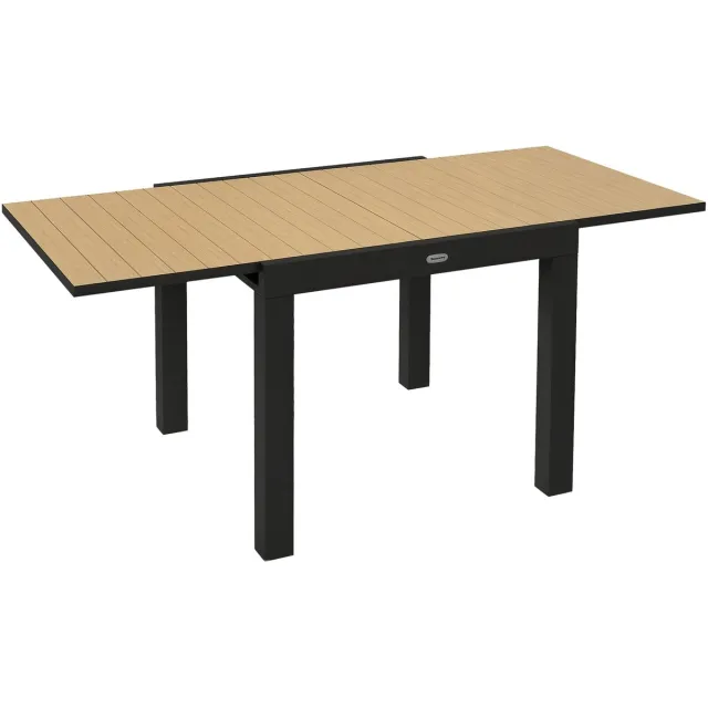 Outsunny tuintafel aluminium uitschuifbaar - Buitentafel - Terrastafel - Geel Gelb