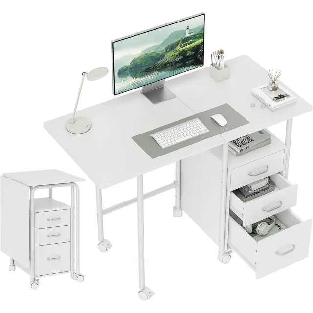 Homcom Computerbureau-105x51x75,5cm-MDF-Wit