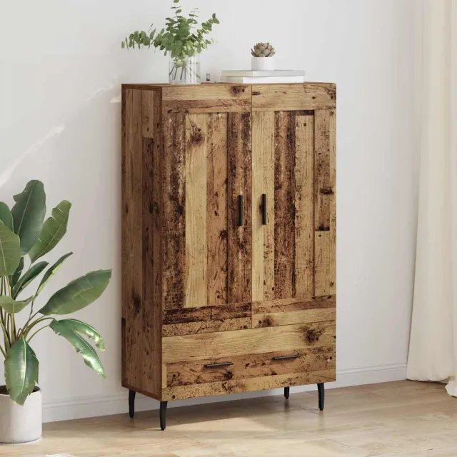vidaXL Highboard Oud Hout 69,5 x 31 x 115 cm Bewerkt hout Bruin