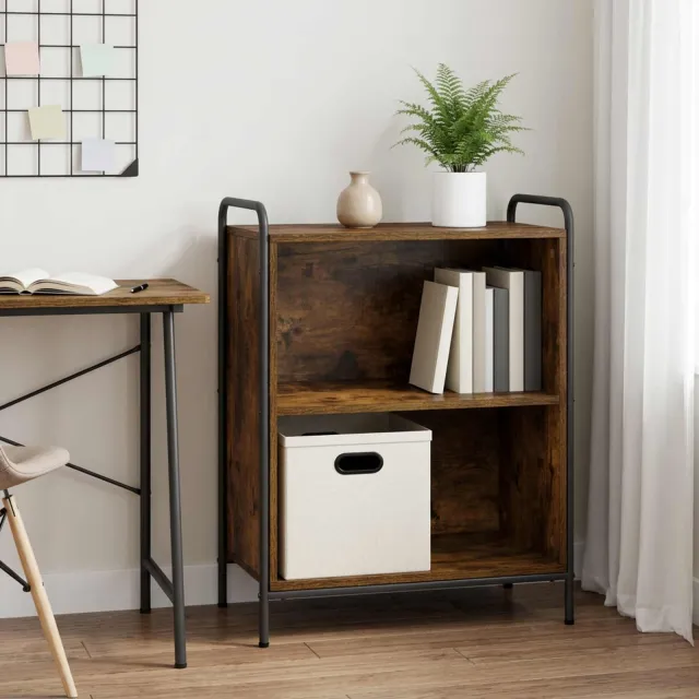 vidaXL Boekenkast 80 x 33 x 80 cm Bewerkt hout Gerookt eiken, foto 2