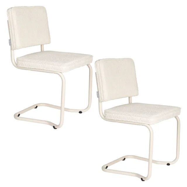 Zuiver Ridge Kink Soft eetkamerstoel wit