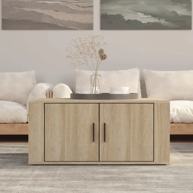 vidaXL Salontafel 80x50x36 cm bewerkt hout sonoma eikenkleurig, foto 2