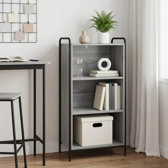 vidaXL Boekenkast 55,5 x 33 x 174 cm Bewerkt hout Grijs Sonoma, foto 2