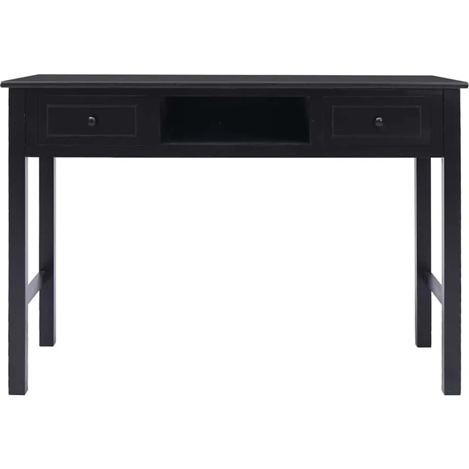 vidaXL Schrijftafel 110x45x76 cm hout zwart, foto 4
