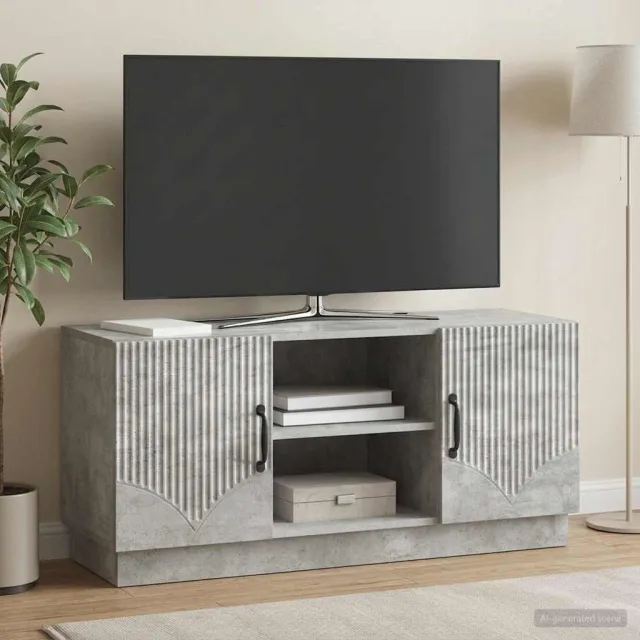 vidaXL TV-kast 102 x 34,5 x 47 cm Betongrijs Bewerkt hout