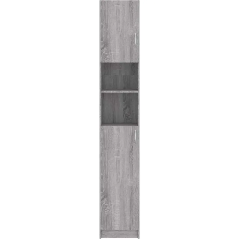 vidaXL Badkamerkast 32x25,5x190 cm bewerkt hout grijs sonoma eiken