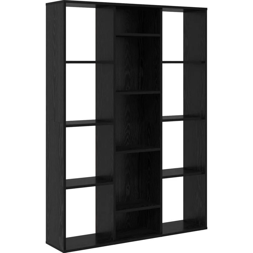vidaXL Kamerverdeler Zwart Eiken 100 x 24 x 140 cm Bewerkt hout, foto 3