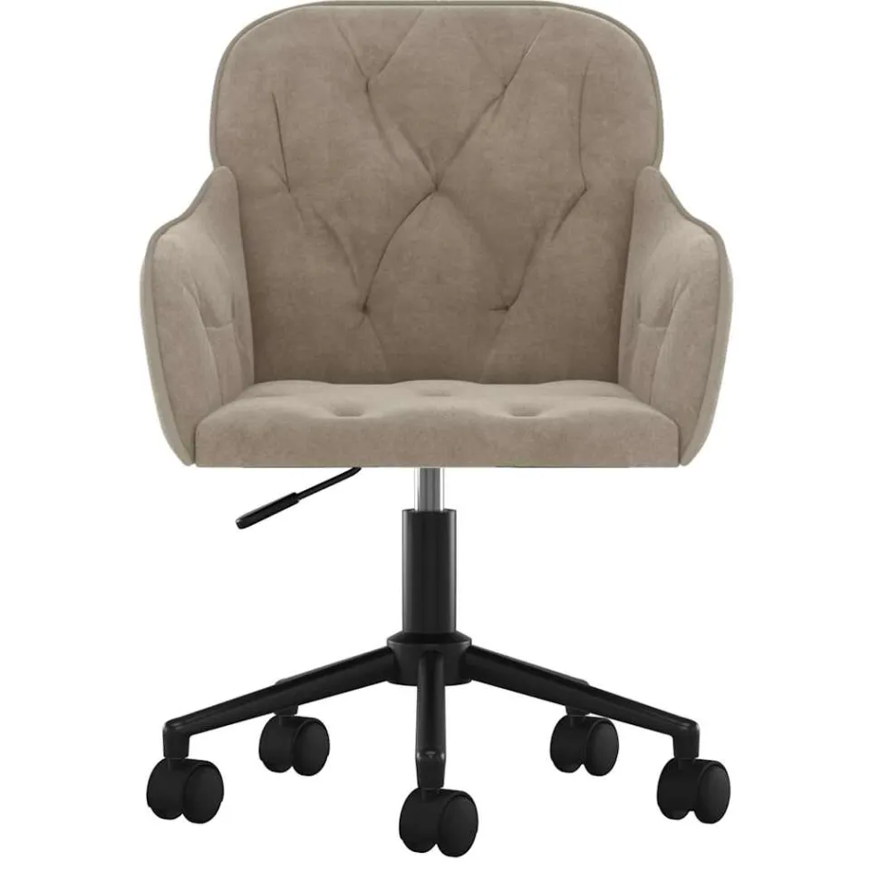 vidaXL Eetkamerstoelen draaibaar 2 st fluweel lichtgrijs grijs, foto 4