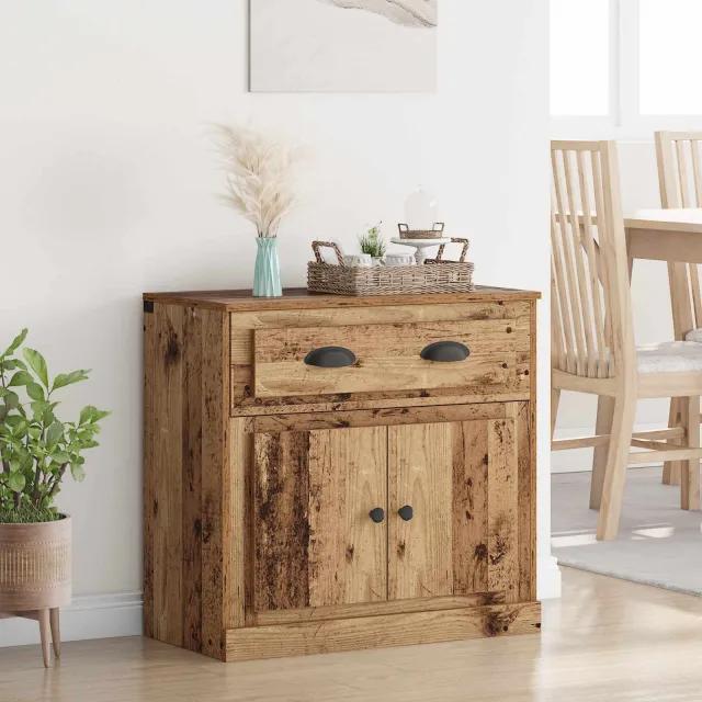 vidaXL Highboard Oud Hout 70 x 35,5 x 67,5 cm Bewerkt hout Bruin