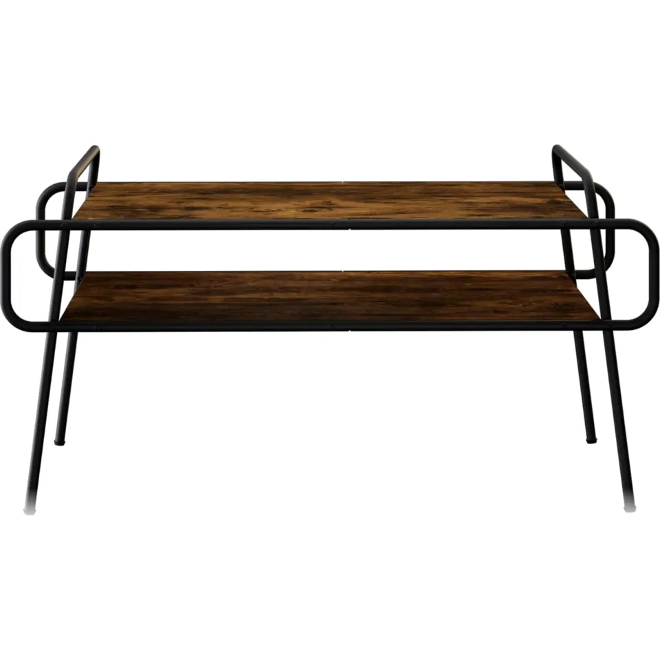 vidaXL Salontafel Gerookt eiken 100 x 50 x 51 cm Bewerkt hout Bruin