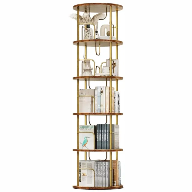 Vali Hoekmeubel - Boekenrek - Hoekmeubel Boekenkast - Vintage Bruin - 45cm x 45cm x 160cm