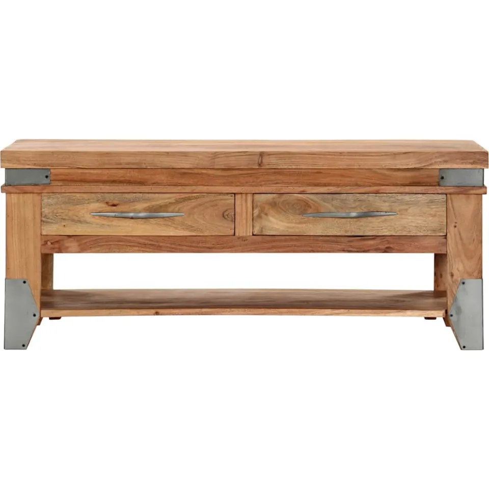 vidaXL Salontafel 110x52x45 cm massief acaciahout bruin, foto 2
