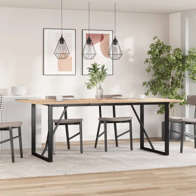 vidaXL Eettafelpoten O-frame 180x80x73 cm staal Zwart