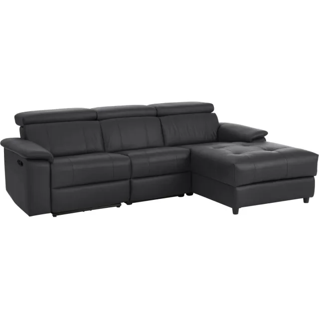 Notio Living Tanaro-Chaiselong Rechts - Handmatig - Zwart PU