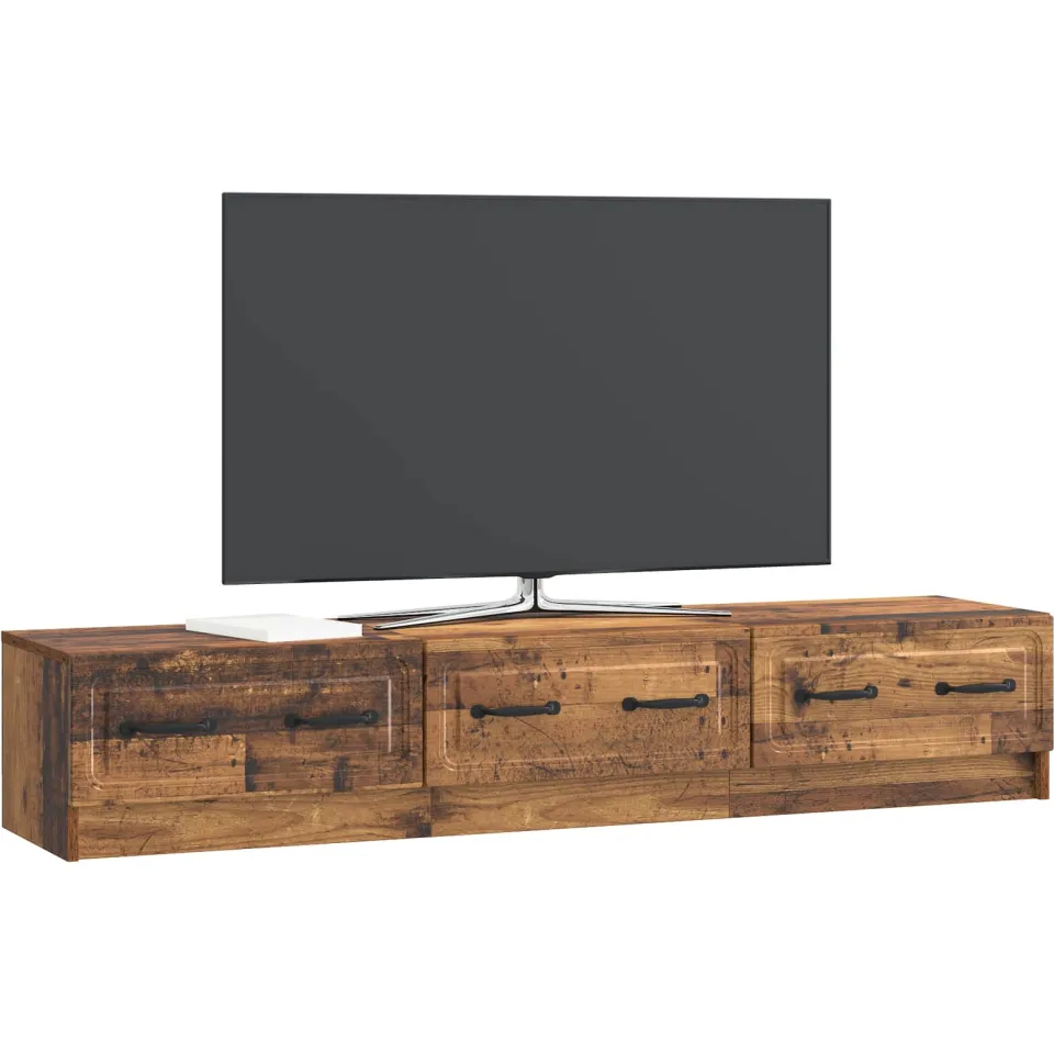 vidaXL TV-kast 147 x 34,5 x 27 cm Oud hout Bewerkt hout bruin, foto 3