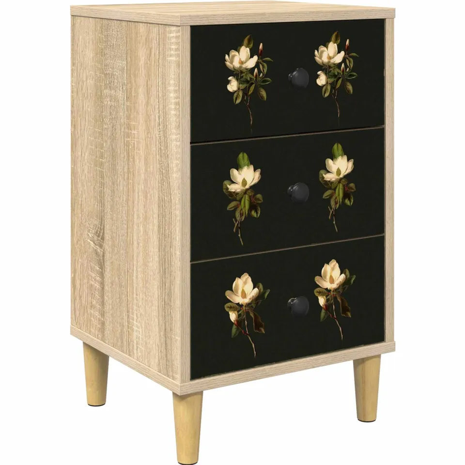 vidaXL Nachtkastje BREMEN Sonoma Eiken 36 x 33 x 60 cm Bewerkt hout Bruin