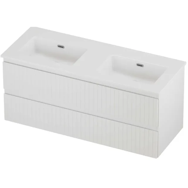 Proline Tribute Badmeubelset Porselein Elegant Zonder Gat 120x46x54 cm Glans Wit Mat Wit