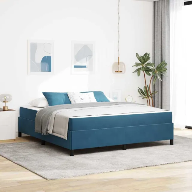vidaXL Bedframe Donkerblauw 180 x 200 cm Stof