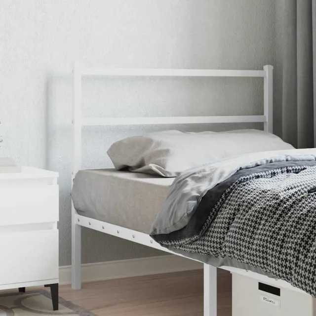 vidaXL Vervangend hoofdbord 100 cm metaal wit