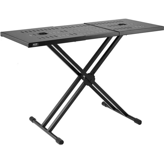 Vevor Dj Bureaustandaard Tafel Keyboardstandaard In Hoogte Verstelbaar (820-1095)X465mm Zwart