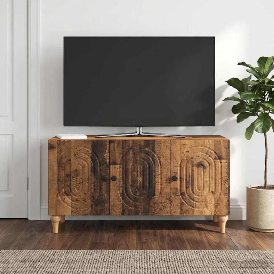 vidaXL TV-kast 99 x 34,5 x 50 cm Oud hout Bewerkt hout bruin, foto 4