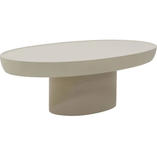 Giga Meubel Salontafel Livinia Ovaal - Beige - 120x65x39cm