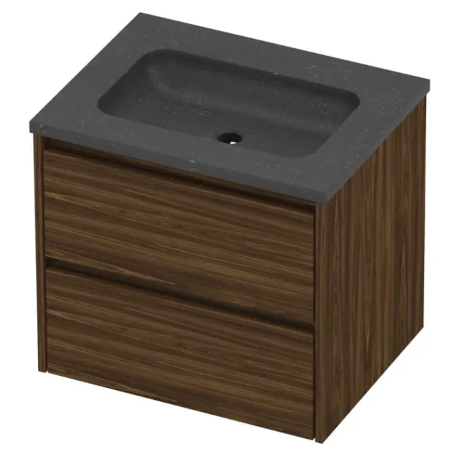 Proline Rollo Badmeubelset Hardsteen Elegant 60x46x54 cm Blue Stone Cabana Oak Eiken