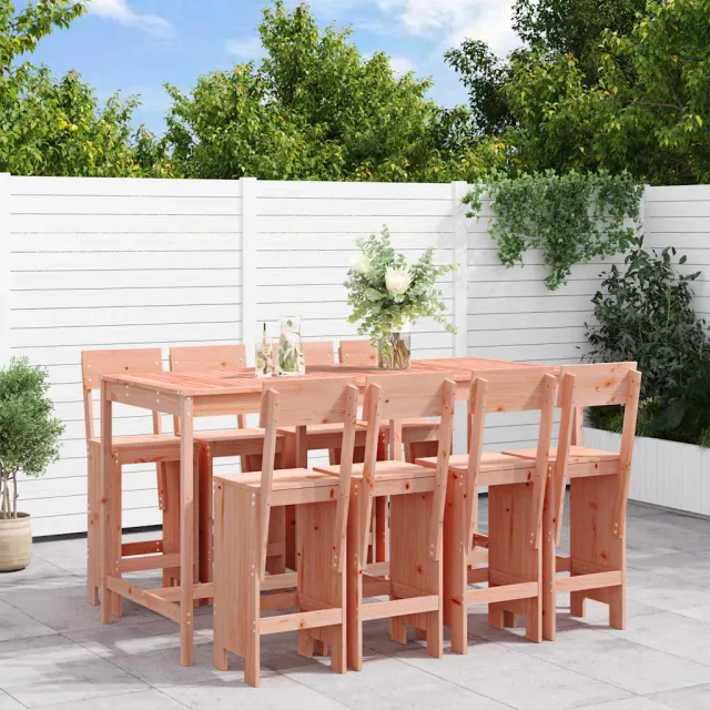 vidaXL 9-delige Tuinset massief douglashout bruin, foto 2