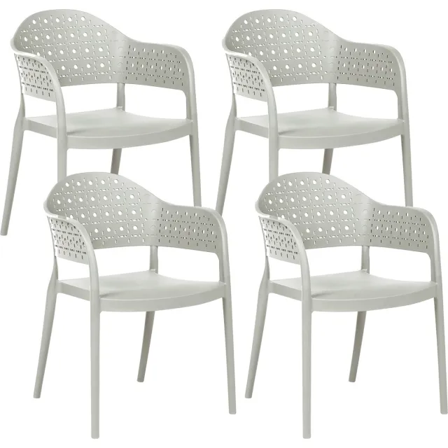 Beliani NARINO - Set van 4 stoelen - Groen - Polypropyleen