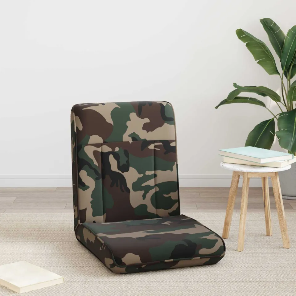 vidaXL Verstelbare vlo stoelen Legergroen Stof groen, foto 3