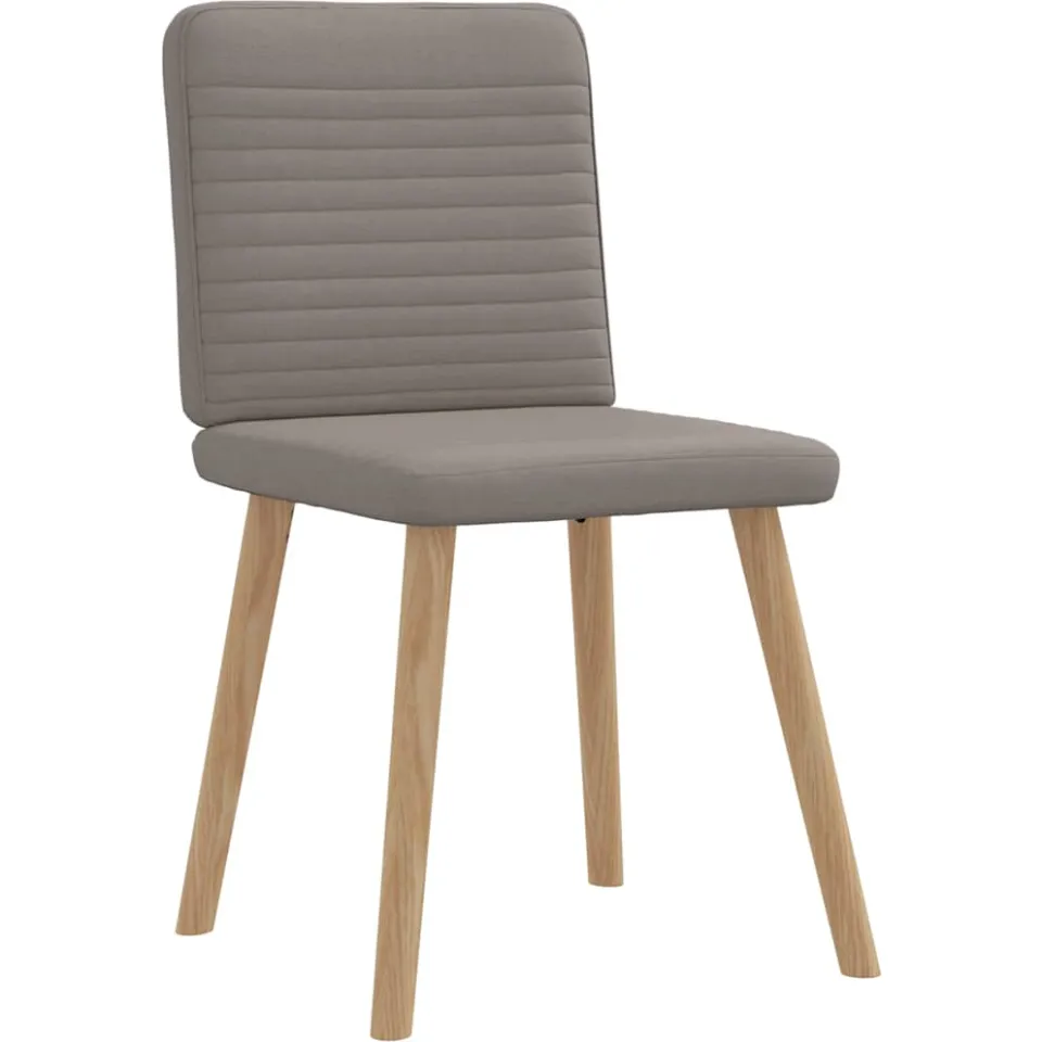 vidaXL Eetkamerstoelen 4 st draaibaar stof taupe