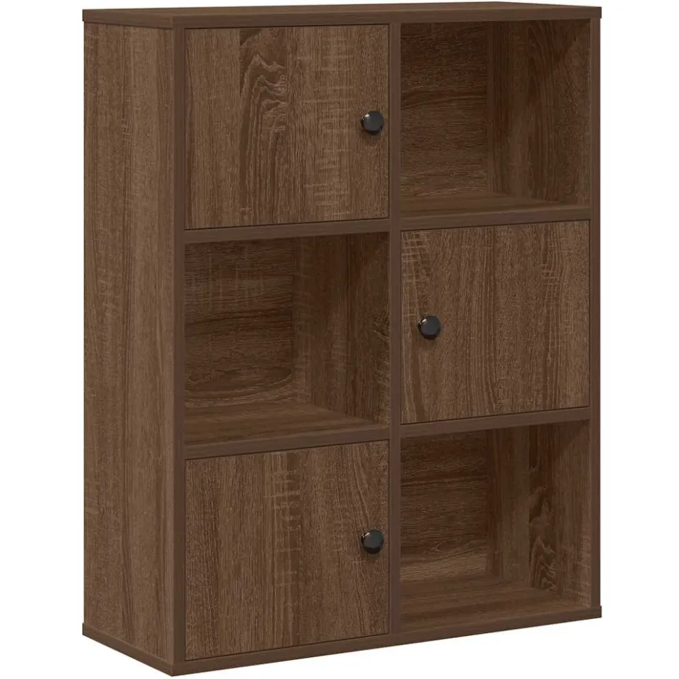 vidaXL Boekenkast 60x24x76,5 cm bewerkt hout bruin eikenkleurig, foto 3