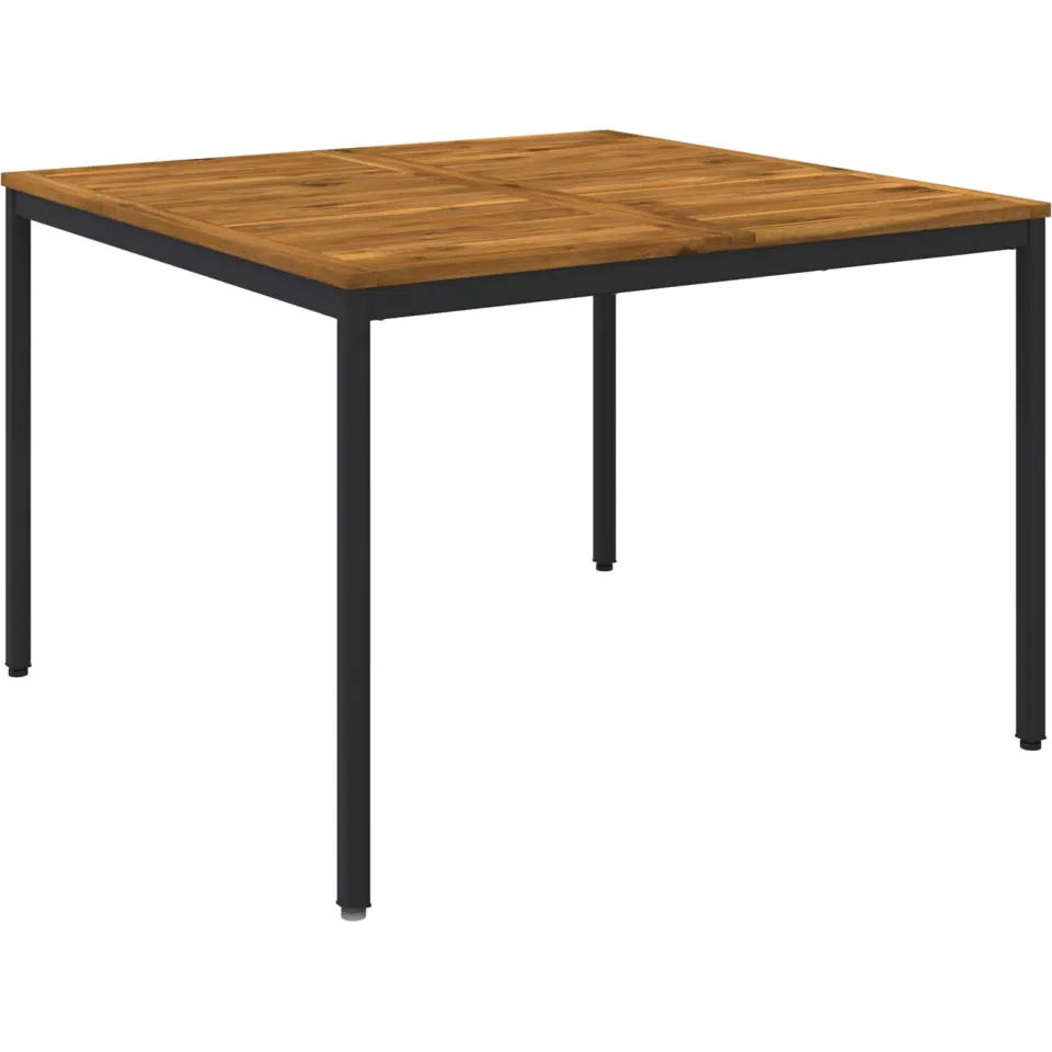 vidaXL Tuindiner tafel NAARDEN Naturel en Zwart 110 x 108,5 x 75 cm, foto 3
