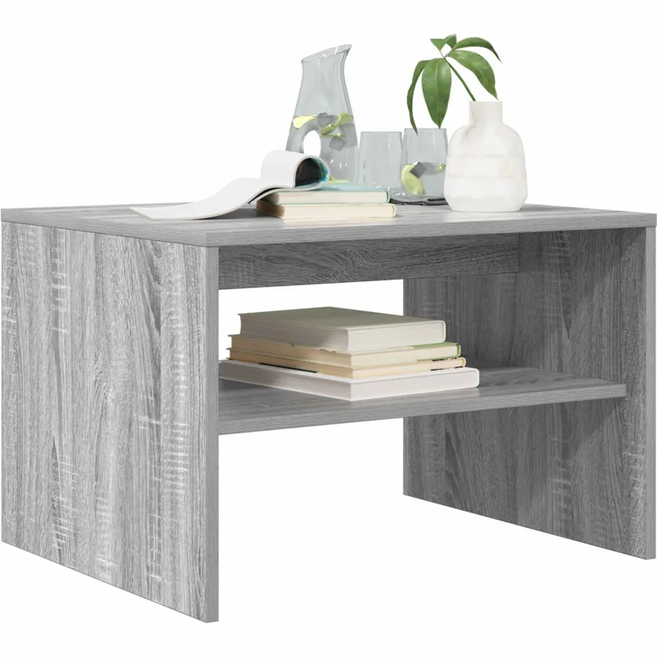 vidaXL Salontafel Grijs Sonoma 60 x 50 x 40 cm Bewerkt hout, foto 3