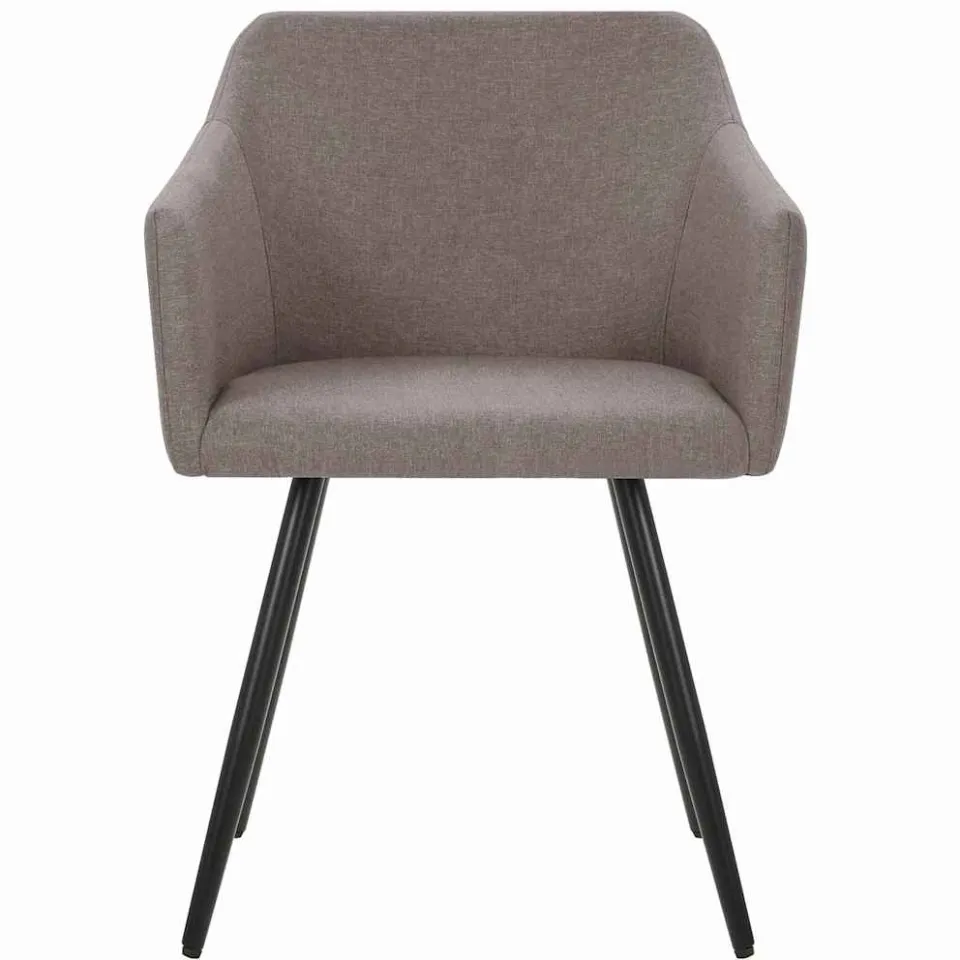 vidaXL Eetkamerstoelen 4 st draaibaar stof taupe, foto 3