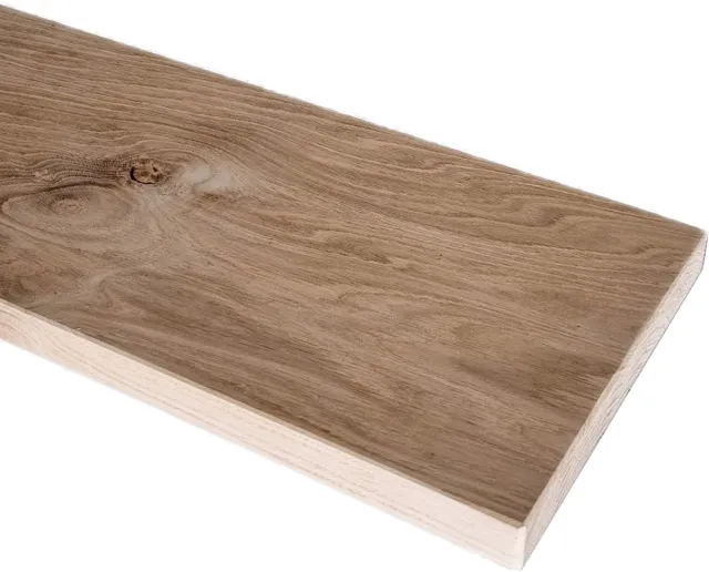 GoudmetHout Zwevende wandplank - licht eiken - 260 x 25 cm - Blinde Montage
