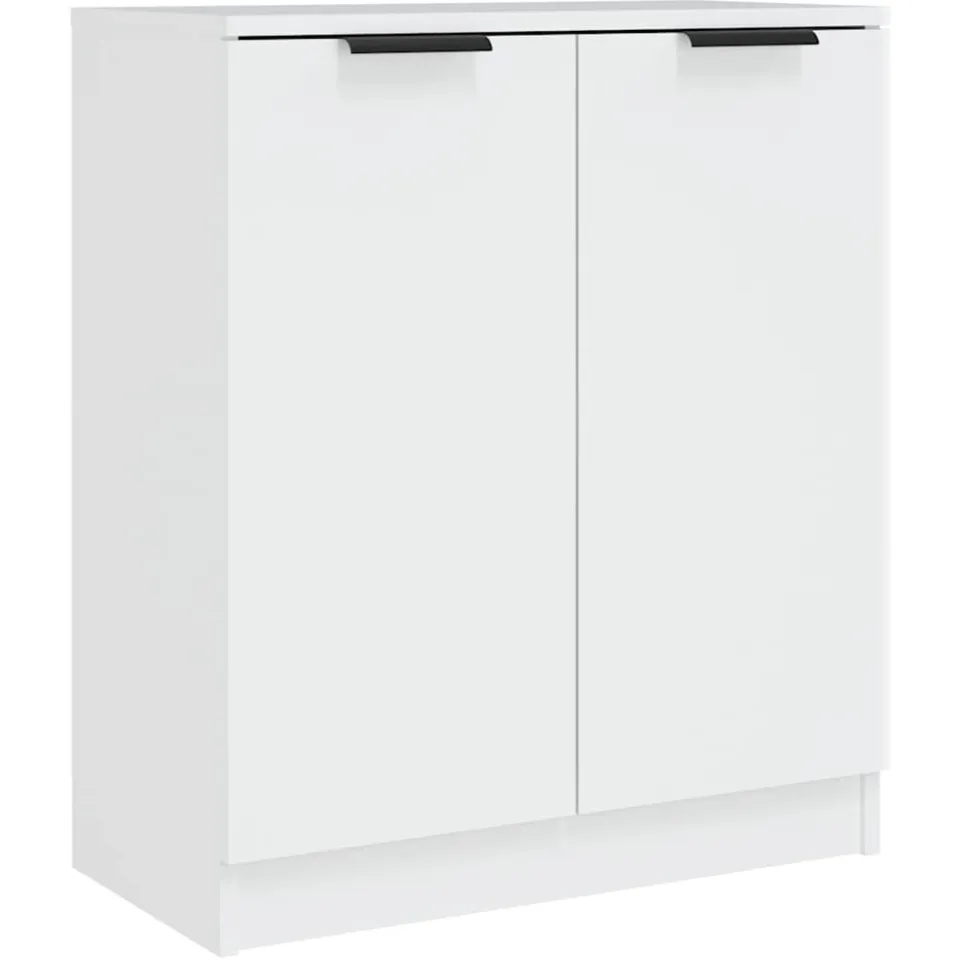 vidaXL Dressoirs 2 st 60x30x70 cm bewerkt hout wit