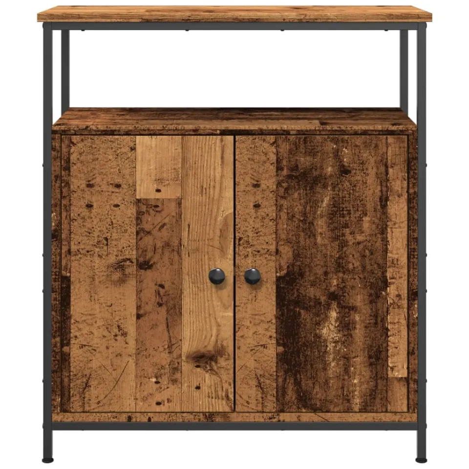 vidaXL Dressoir 70x30x80 cm bewerkt hout oud houtkleurig bruin, foto 4