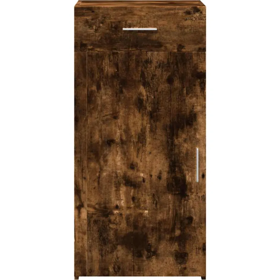 vidaXL Dressoir 45x42,5x93 cm bewerkt hout gerookt eikenkleurig Bruin