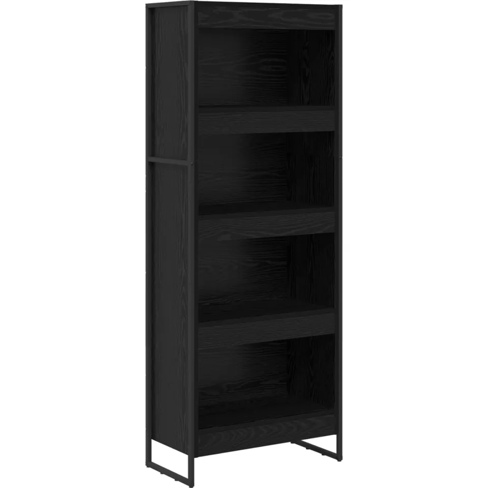 vidaXL Boekenkast 60 x 30 x 155 cm Bewerkt hout Zwart Eiken, foto 3