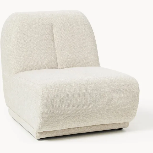 Westwing Collection Loungefauteuil Emie Wit