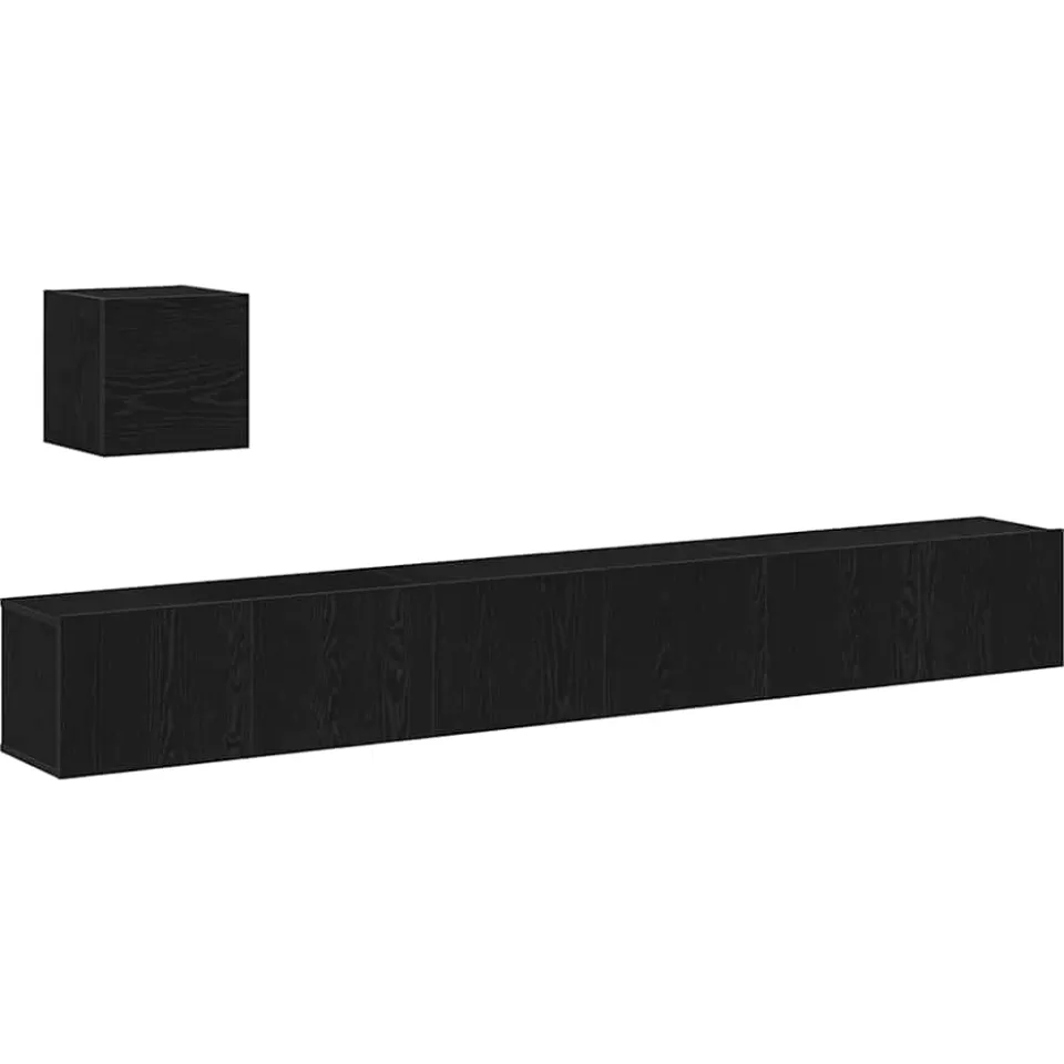 vidaXL Tv-meubelset 4 st Zwart Eiken, foto 3