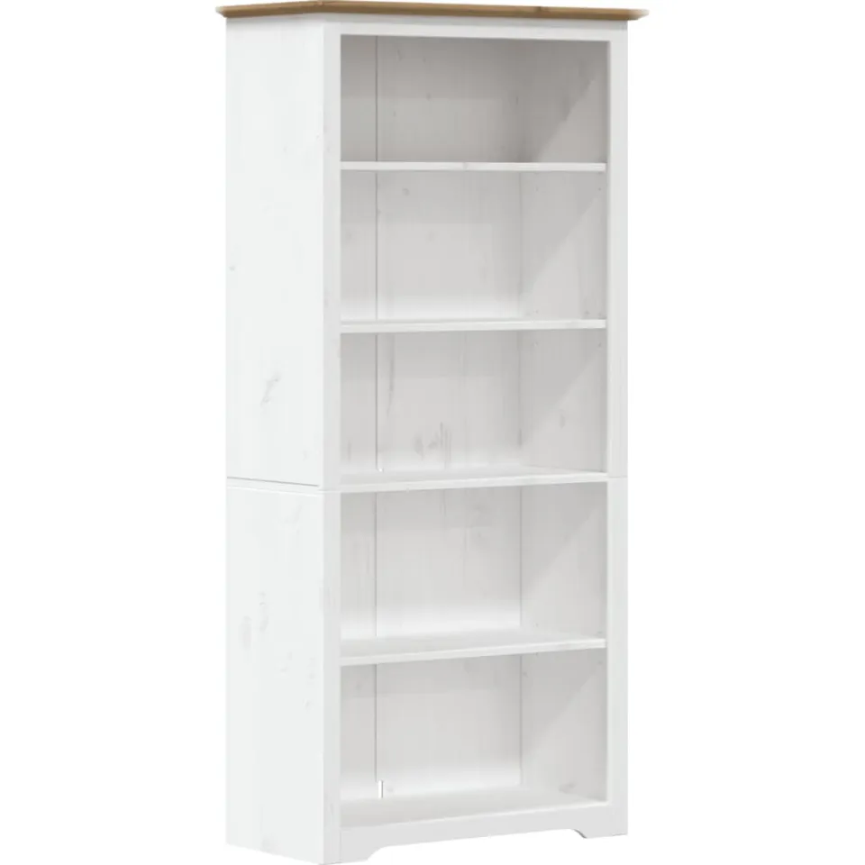 vidaXL Boekenkast 5-laags BODO 82x40x173 cm massief grenenhout bruin, foto 3