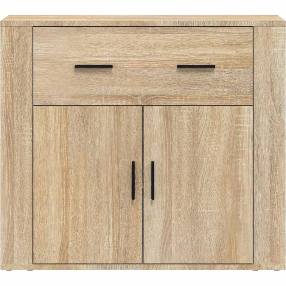 vidaXL Dressoir 80x33x70 cm bewerkt hout sonoma eikenkleurig, foto 4
