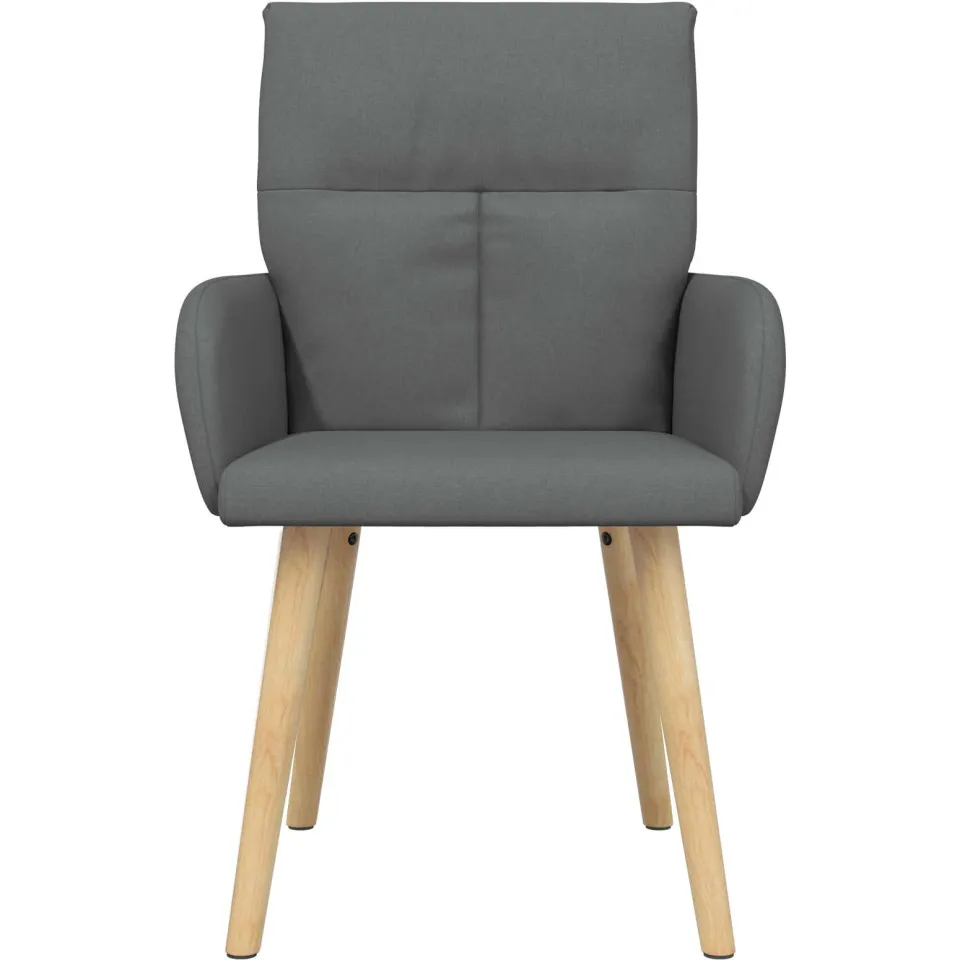 vidaXL Eettafelstoelen 4 st Stof Donkergrijs 60 x 56 x 93 cm