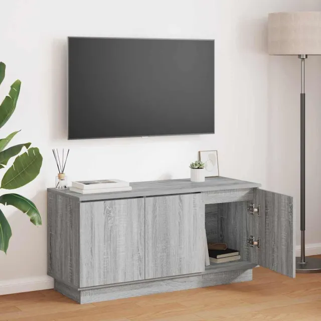 vidaXL TV-kast 100 x 38 x 49 cm Grijs Sonoma Bewerkt hout, foto 2
