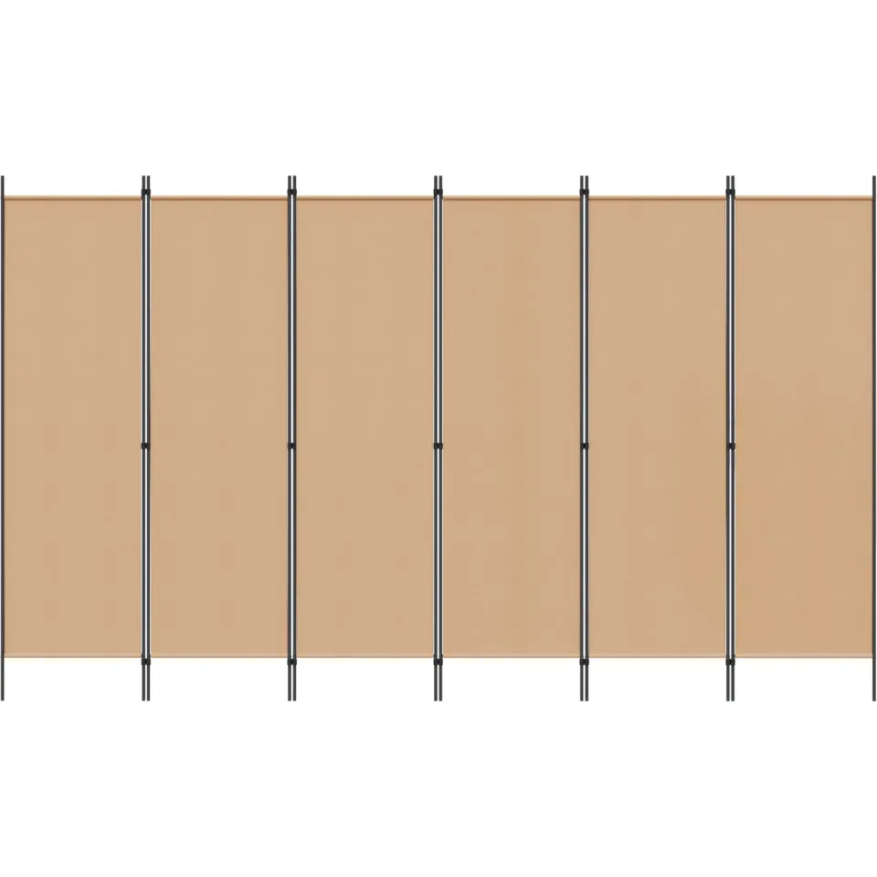 vidaXL 6-Panelen Kamerscherm Beige 300 x 180 cm Stof, foto 3