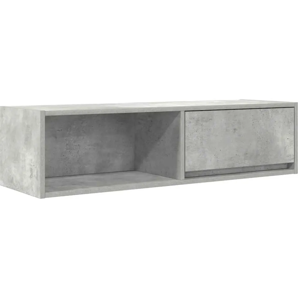 vidaXL Tv-meubel 100x31x25,5 cm bewerkt hout betongrijs